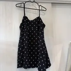 キャミビスチェ　黒　ドット　ディスコート