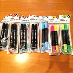 FLUENTLY イラストマーカー 2本セット7個