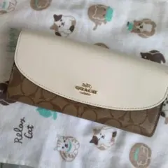 COACH 長財布 ベージュ ホワイト