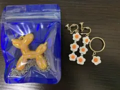 ハンドメイドのネックレス+イヤリング+リング