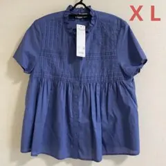 ✨新品未使用✨ COTONNIERS コットンフリルシャツ　ブルー
