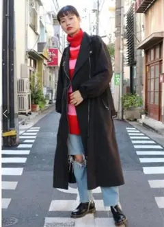 jouetie ジュエティ ライダース2WAYワンピース ロックコートMブラック