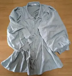 良品　レディース長袖シャツ ボリュームスリーブ　バルーン袖　L　春服