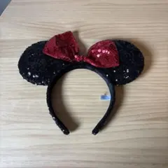 ミニーマウス風スパンコールカチューシャ