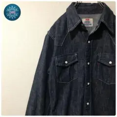 【ヴィンテージ】Levi's ウェスタンシャツ ネイビー デニム 90s 美品