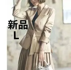 【新品同様】ルイルエブティック ベルト付ジャケット＆プリーツパンツ L