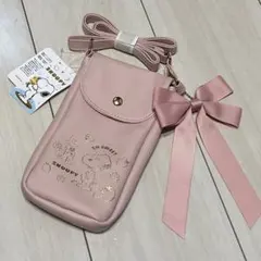 Snoopy スマホショルダーバッグ ピンク