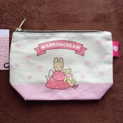 マロンクリーム　コットン　ポーチ