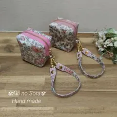 1670リバティ GPSケース 撥水ラミネート スクエアポーチ ハンドメイド