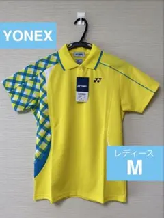 YONEX❤️新品 半袖 レディース M イエロー ゲームシャツ チェック タグ付