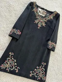 グレースコンチネンタル　ビジューワンピース36