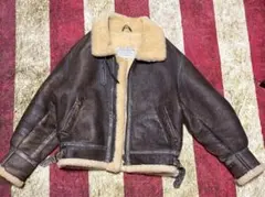 シアリングライダースジャケット ダークブラウン