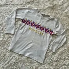 ☆モンクレール　ロングスリーブ Tシャツ　ロゴ刺繍　キッズ　3anni100㎝