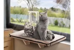 Petsfit 猫窓ベッド 窓用ハンモック 物理固定で落下防止 木製 耐荷重のサムネイル