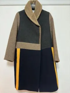 値下げ】BLANC Basque ソフトメルトン切替ロングコート ウール混38 
