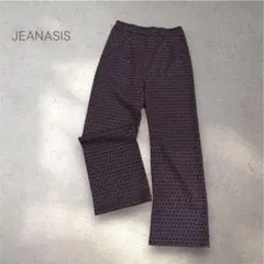 JEANASIS 【ジーナシス】ラメジャガード カットパンツ F総柄 リラックス