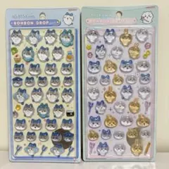 【国内正規品】ちいかわ　ボンボンドロップシール第一弾　ハチワレ　集合　2種セット