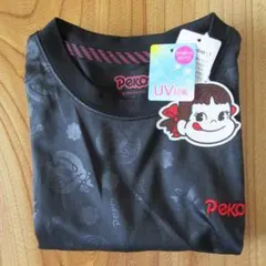 ぺこちゃん 吸水速乾 UV Tシャツ L 黒 刺繍 peko レディースのサムネイル
