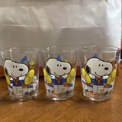佐々木硝子snoopy スヌーピー ガラスコップ3個セット peanuts