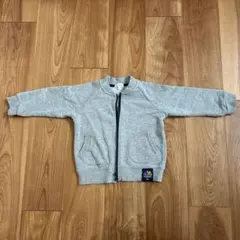 3can4on キッズ ジップアップパーカー グレー 95
