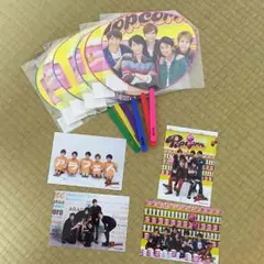 嵐  ポップコーン ミニうちわ＋公式写真（集合）セット