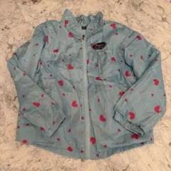 同梱200円 キッズ 女の子 ウィンドブレーカー キッズ 水色 長袖 はあと ♡