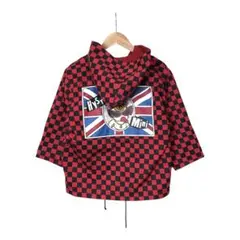 ヒステリックミニ　フード付きジャケット　バックロゴ　キッズ　チェック柄　120