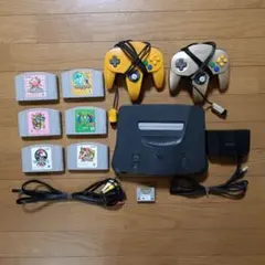 NINTENDO 64 本体 コントローラー2個、 ソフト6本