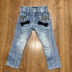 シスタージェニー レオパード柄 デニムパンツ ジーパン 長ズボン 子供服 キッズ