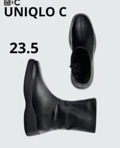 UNIQLO :C 23.5㎝　ストレッチショートブーツ　黒