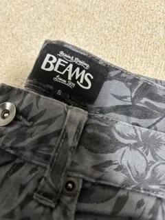 BEAMS ビームス ボタニカル柄 スキニーパンツ メンズS グレー ストレッチのサムネイル