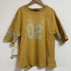 N.T.CLUB 02 五分袖Tシャツ マスタード