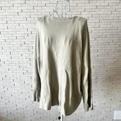 Mila Owen ミラオーウェン　クルーネックニット　春ニット　オリーブ