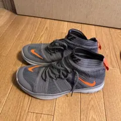 Nike ハイカットスニーカー グレー/オレンジ