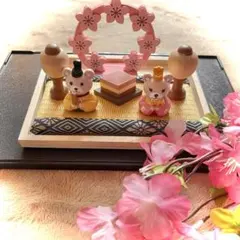 値下げ中♡ 雛飾り　雛人形　くま雛　7点セット ひな祭り　ワッツ　セリア