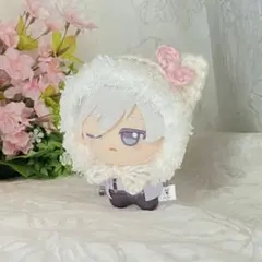 ちびぐるみ　ニット帽　被り物　ぬいぐるみ用　ネコ耳　編み物