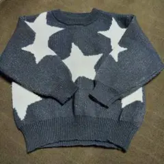 セーター　星☆グレー　おしゃれ