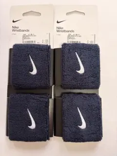 NIKE ナイキ スウッシュ リストバンド ネイビー 2個入り 2セットのサムネイル