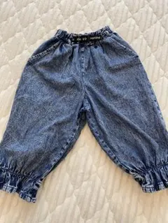 デニムブルー ゴムウエストパンツ