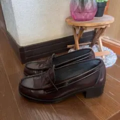 ハルタダークブラウン ローファー 中ヒール