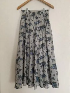 Samansa Mos2サマンサモスモス ボイルギャザースカート 花柄