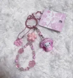 サンリオ マイメロディ サクラデザインシリーズ　ビーズキーホルダー