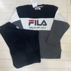 FILA パジャマセット 130サイズ ブラック/グレー