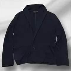 TOMORROWLAND ショールカラーリネンニットジャケット ネイビー L