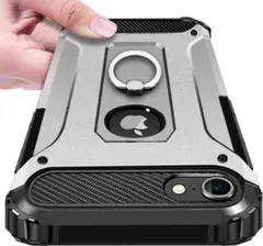 ★ iPhone 7 ケース 耐衝撃 TPU クリア 擦り -YIN 銀 386