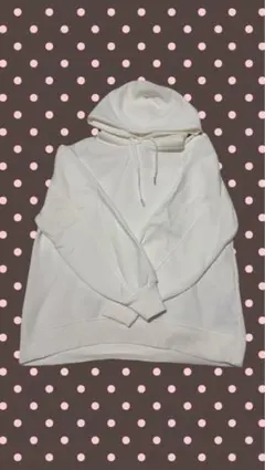 GU パーカー　白　裏起毛