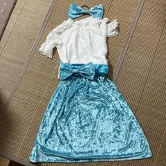水色レースドレスセット 140相当