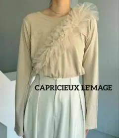 【美品】【WEB限定】チュールSET ロンT ベージュ カプリシュレマージュ