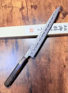 助松 牛刀 切付 7寸 白紙ニ号 包丁 紫檀白水牛八角柄 - メルカリ