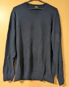 UNIQLO ユニクロ ウォッシャブルコットンクルーネックセーター L ネイビー